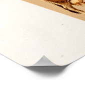 ヴィンテージカウカーフブル乳牛ファームイラストレーション ポスター (角)