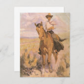 ヴィンテージカウガール・コウォーイ、ダントン作の馬上の女性 (正面/裏面)