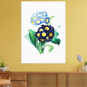 ヴィンテージカウスリッププリムローズ植物学 キャンバスプリント (インサイチュ (リビング))