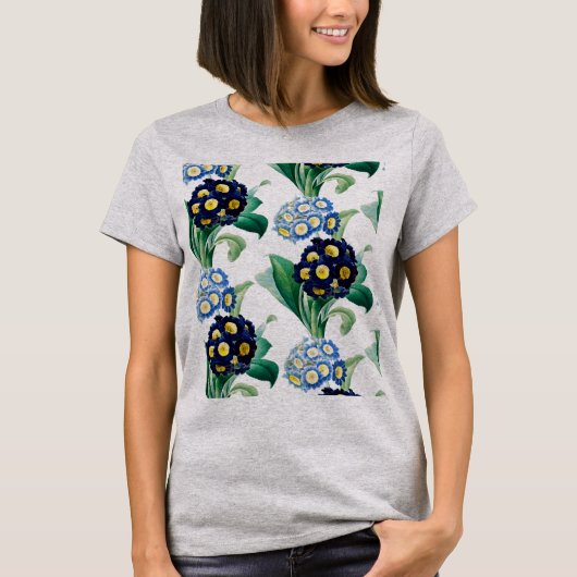 ヴィンテージカウスリッププリムローズ植物学 Tシャツ (正面)