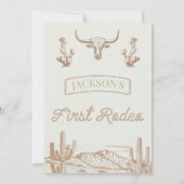 ヴィンテージカウデザートファーストRodeo 1st誕生日 招待状 (裏面)