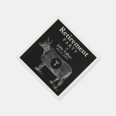 ヴィンテージカウブランケットリタイアB Pナプキンモノグラム スタンダードカクテルナプキン (角)