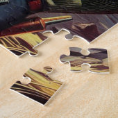 ヴィンテージカウボーイと女性のカーボーイ ジグソーパズル (側面)