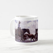 ヴィンテージカウボーイと牛の群れby Koerner コーヒーマグカップ (正面左)