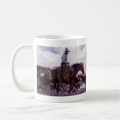ヴィンテージカウボーイと牛の群れby Koerner コーヒーマグカップ (左)