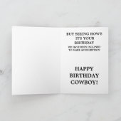 ヴィンテージカウボーイアンティークメンズウエストフォトおもしろい カード (内部)