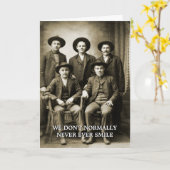 ヴィンテージカウボーイアンティークメンズウエストフォトおもしろい カード (黄色い花)