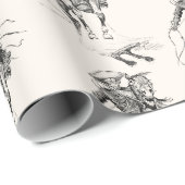 ヴィンテージカウボーイアンドホースイラストレーション ラッピングペーパー (ロールコーナー)