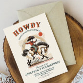 ヴィンテージカウボーイウェスタン誕生日 招待状