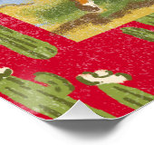 ヴィンテージカウボーイウエスタンロデオワイルドウェスト ポスター (コーナー)