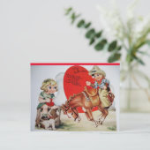 ヴィンテージカウボーイオンバッキングブロンコバレンタイン ポストカード (スタンド正面)