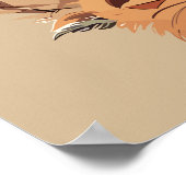 ヴィンテージカウボーイキッテンデザイン ポスター (角)