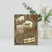 ヴィンテージカウボーイスクラップブックはがき ポストカード (スタンド正面)