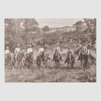 ヴィンテージカウボーイズティッシュペーパーのデコページ 薄葉紙