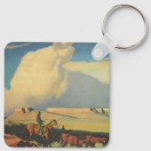 ヴィンテージカウボーイズ、オープンレンジby Maynard Dixon キーホルダー (裏面)