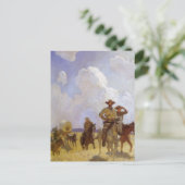 ヴィンテージカウボーイズ、ザ・パークマン衣装by NC Wyeth ポストカード (スタンド正面)