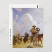 ヴィンテージカウボーイズ、ザ・パークマン衣装by NC Wyeth ポストカード (正面/裏面)
