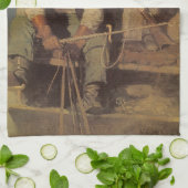 ヴィンテージカウボーイズ、ザ・ペイステージby NC Wyeth キッチンタオル (折り畳み)