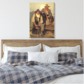 ヴィンテージカウボーイズ、ザ・ペイステージby NC Wyeth キャンバスプリント (インサイチュ (寝室))