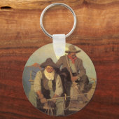 ヴィンテージカウボーイズ、ザ・ペイステージby NC Wyeth キーホルダー (正面)