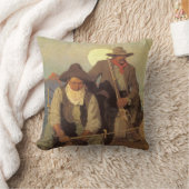 ヴィンテージカウボーイズ、ザ・ペイステージby NC Wyeth クッション (ブランケット)