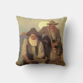 ヴィンテージカウボーイズ、ザ・ペイステージby NC Wyeth クッション (正面)