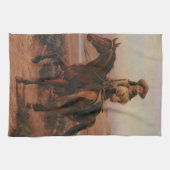 ヴィンテージカウボーイズ、バッファロー・ビル・オン・チャーリー キッチンタオル (横)