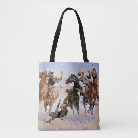 ヴィンテージカウボーイズ、レミントンの仲間を支援 トートバッグ (正面)
