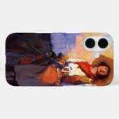 ヴィンテージカウボーイズ、男性と女性の馬、アンダーソン Case-Mate iPhoneケース (裏面 (横))