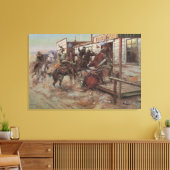 ヴィンテージカウボーイズ、CMラッセルでノックせずに キャンバスプリント (インサイチュ (リビング))