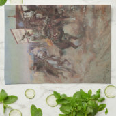 ヴィンテージカウボーイズ、CMラッセルによるノックもせずに侵入 キッチンタオル (折り畳み)