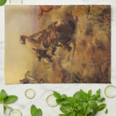 ヴィンテージカウボーイズ、CM Russellで急降下 キッチンタオル (折り畳み)