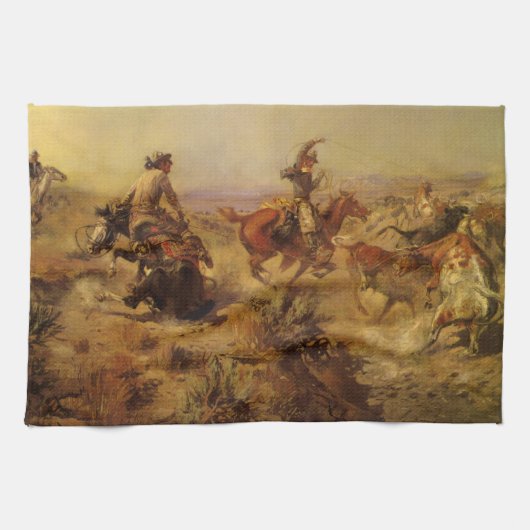 ヴィンテージカウボーイズ、CM Russellで急降下 キッチンタオル (横)