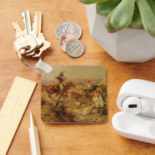 ヴィンテージカウボーイズ、CM Russellで急降下 キーホルダー (デスク)