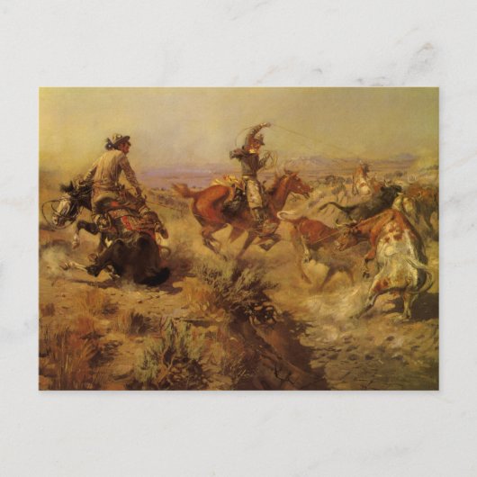 ヴィンテージカウボーイズ、CM Russellで急降下 ポストカード (正面)