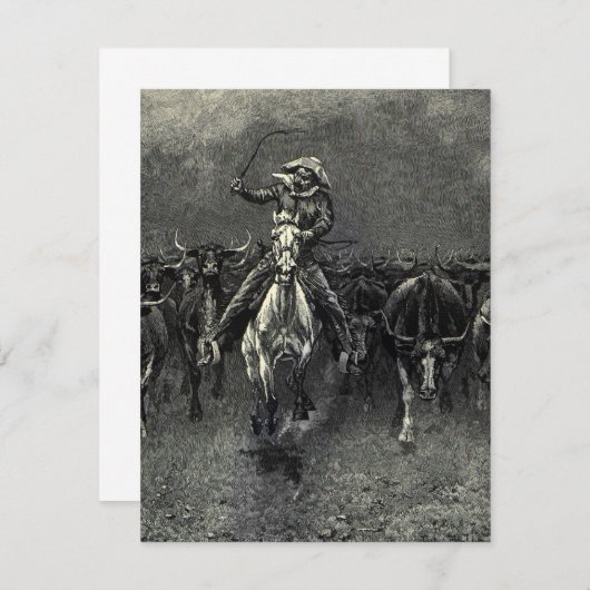 ヴィンテージカウボーイズ、Frederic Remingtonによるスタンピード (正面/裏面)