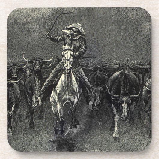 ヴィンテージカウボーイズ、Frederic Remingtonによるスタンピード コースター (正面)