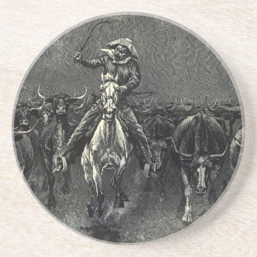 ヴィンテージカウボーイズ、Frederic Remingtonによるスタンピード コースター (正面)