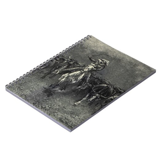 ヴィンテージカウボーイズ、Frederic Remingtonによるスタンピード ノートブック (左側)