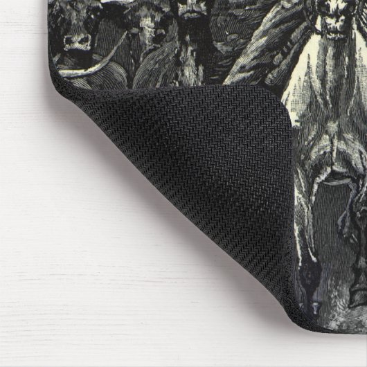 ヴィンテージカウボーイズ、Frederic Remingtonによるスタンピード マウスパッド (コーナー)