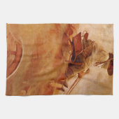 ヴィンテージカウボーイズ、NCワイエスによるオーワゴン キッチンタオル (横)