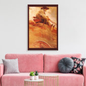 ヴィンテージカウボーイズ、NCワイエスによるオーワゴン キャンバスプリント (インサイチュ (リビング))