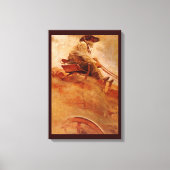 ヴィンテージカウボーイズ、NCワイエスによるオーワゴン キャンバスプリント (正面)