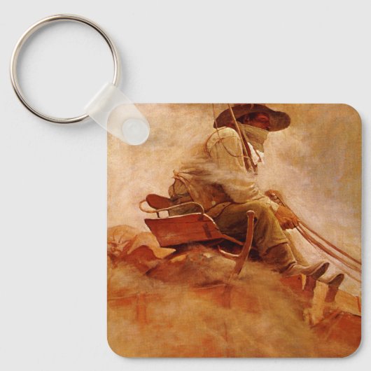 ヴィンテージカウボーイズ、NCワイエスによるオーワゴン キーホルダー (正面)