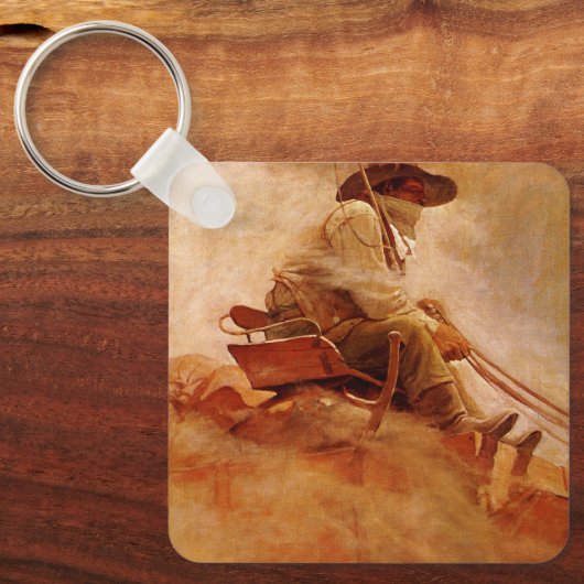 ヴィンテージカウボーイズ、NCワイエスによるオーワゴン キーホルダー (正面)