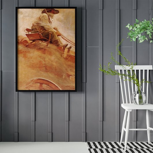 ヴィンテージカウボーイズ、NCワイエスによるオーワゴン ポスター