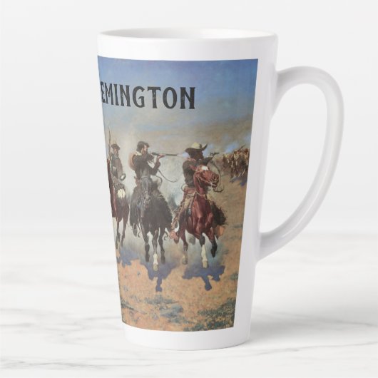 ヴィンテージカウボーイズ、Remingtonによる木材のためのダッシュ カフェラテマグ (右)