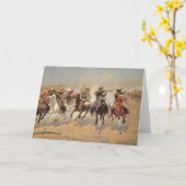 ヴィンテージカウボーイズ、Remingtonによる木材のためのダッシュ カード (黄色い花)