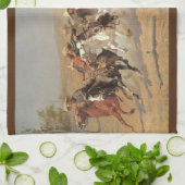 ヴィンテージカウボーイズ、Remingtonによる木材のためのダッシュ キッチンタオル (折り畳み)