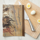 ヴィンテージカウボーイズ、Remingtonによる木材のためのダッシュ キッチンタオル (四つ折り)